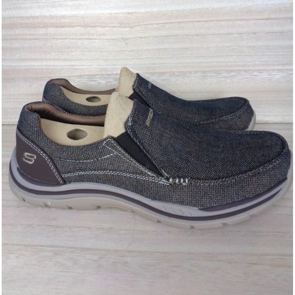 Skechers Men's Slip-On Loafers Size 9 Relaxed Fit Expected Avillo Dark Brown - Picture 1 of 8